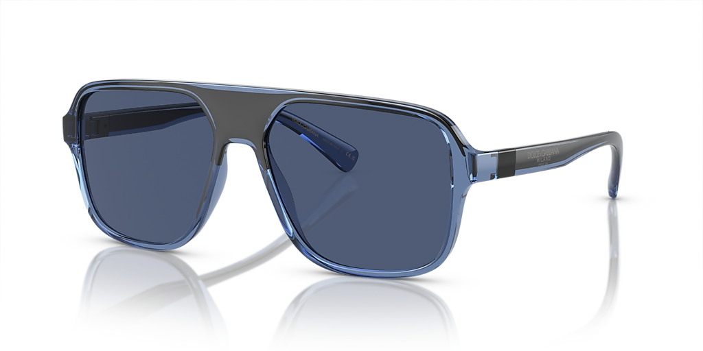 Dolce&Gabbana DG6134 XL (57 - 16) with Blue lenses and Black frame