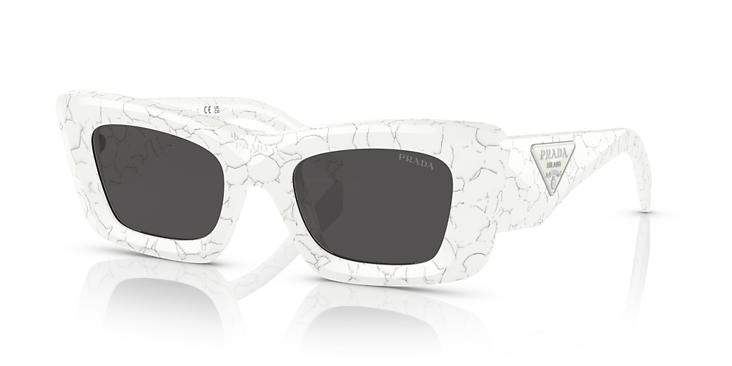 Prada PR 13ZS M (50 - 21) with Grey lenses and White frame