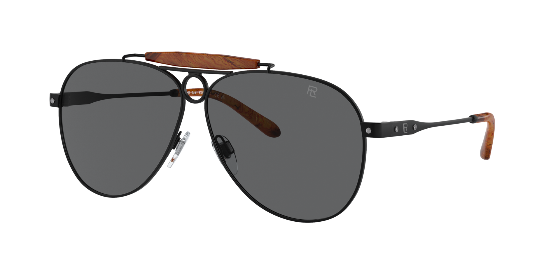 Ralph Lauren Homme Sunglass The Counrtyman - Couleur du Monture Noir semi-mat Couleur de Lentille Gris 235 €
