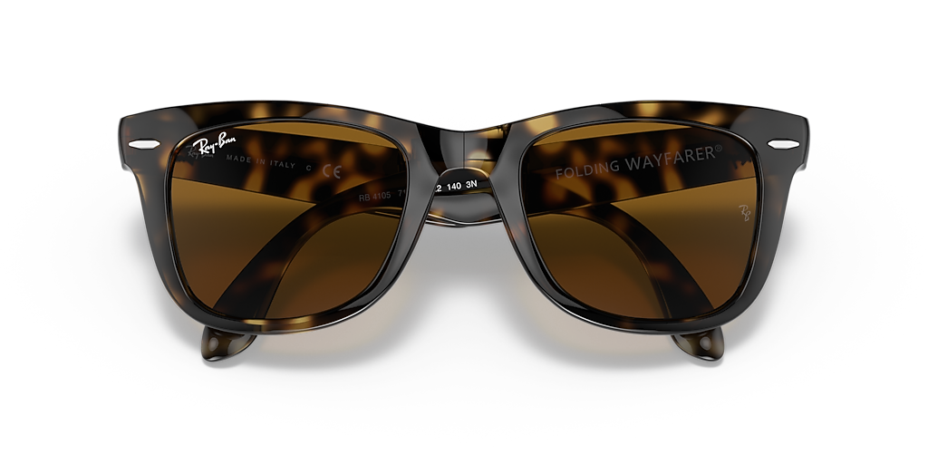 Ray-Ban Wayfarer Folding Classic L (50 - 22) with Brown lenses and