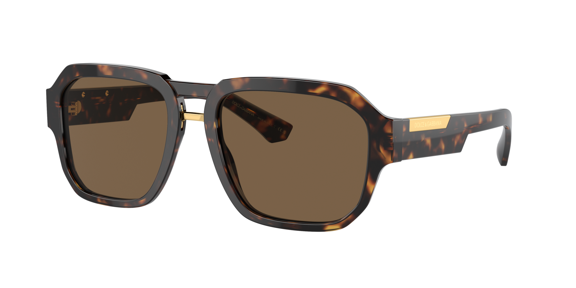 Dolce&Gabbana Mann Sunglass DG4464 - Rahmenfarbe: Havana, Linsenfarbe: Dunkelbraun