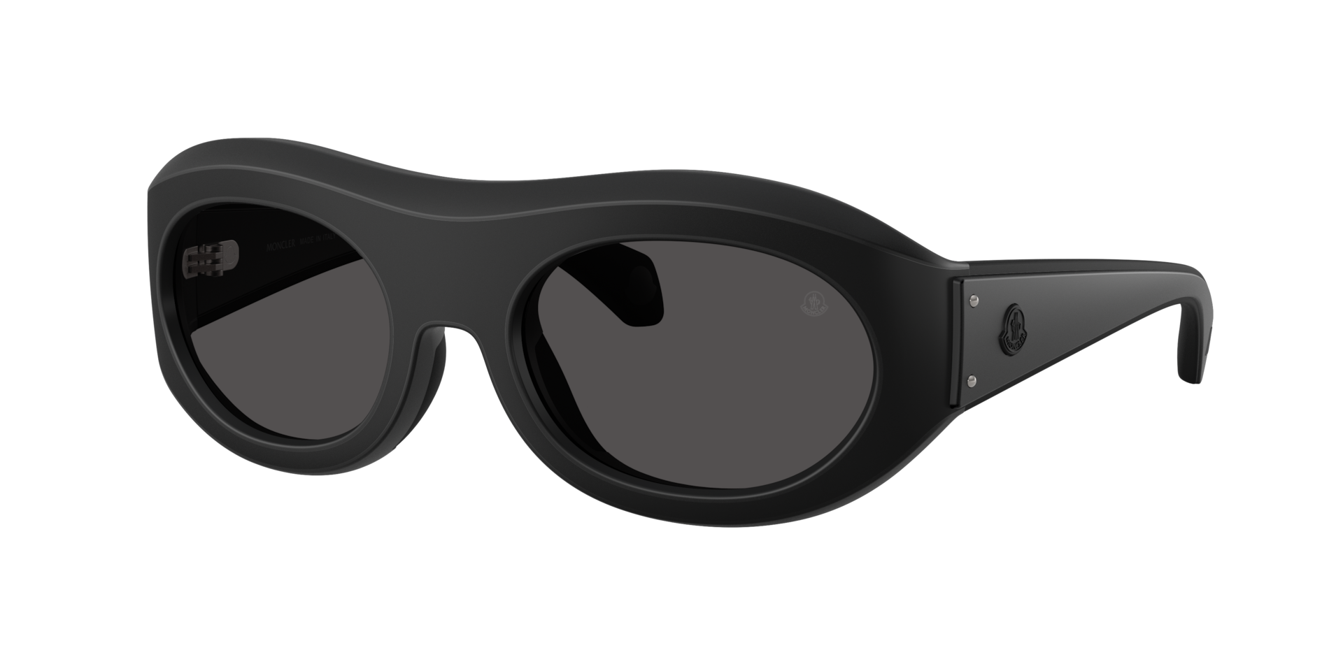 Moncler Unisex Sunglass ME8015U Ramillon -  Frame color: Matte Black/Matte Black, Lens color: Dark Grey Solid