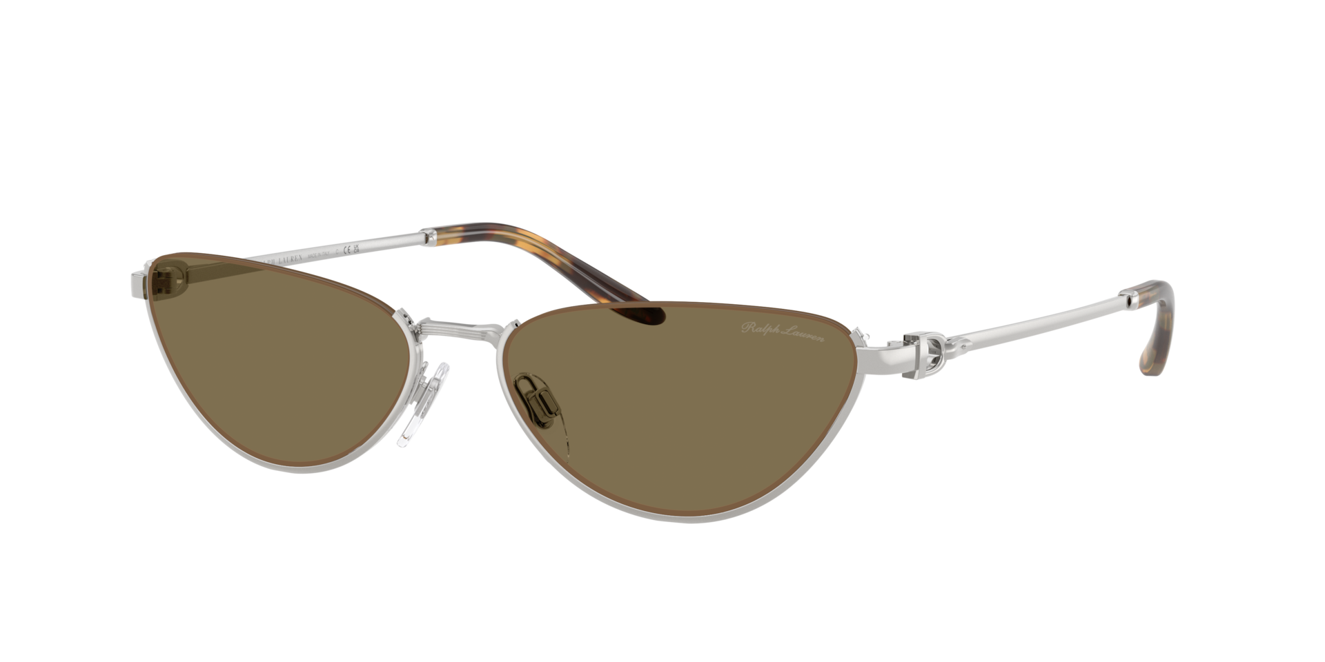 Ralph Lauren Femme Sunglass RL7095 - Couleur du Monture: Argent brillant, Couleur de Lentille: Marron clair