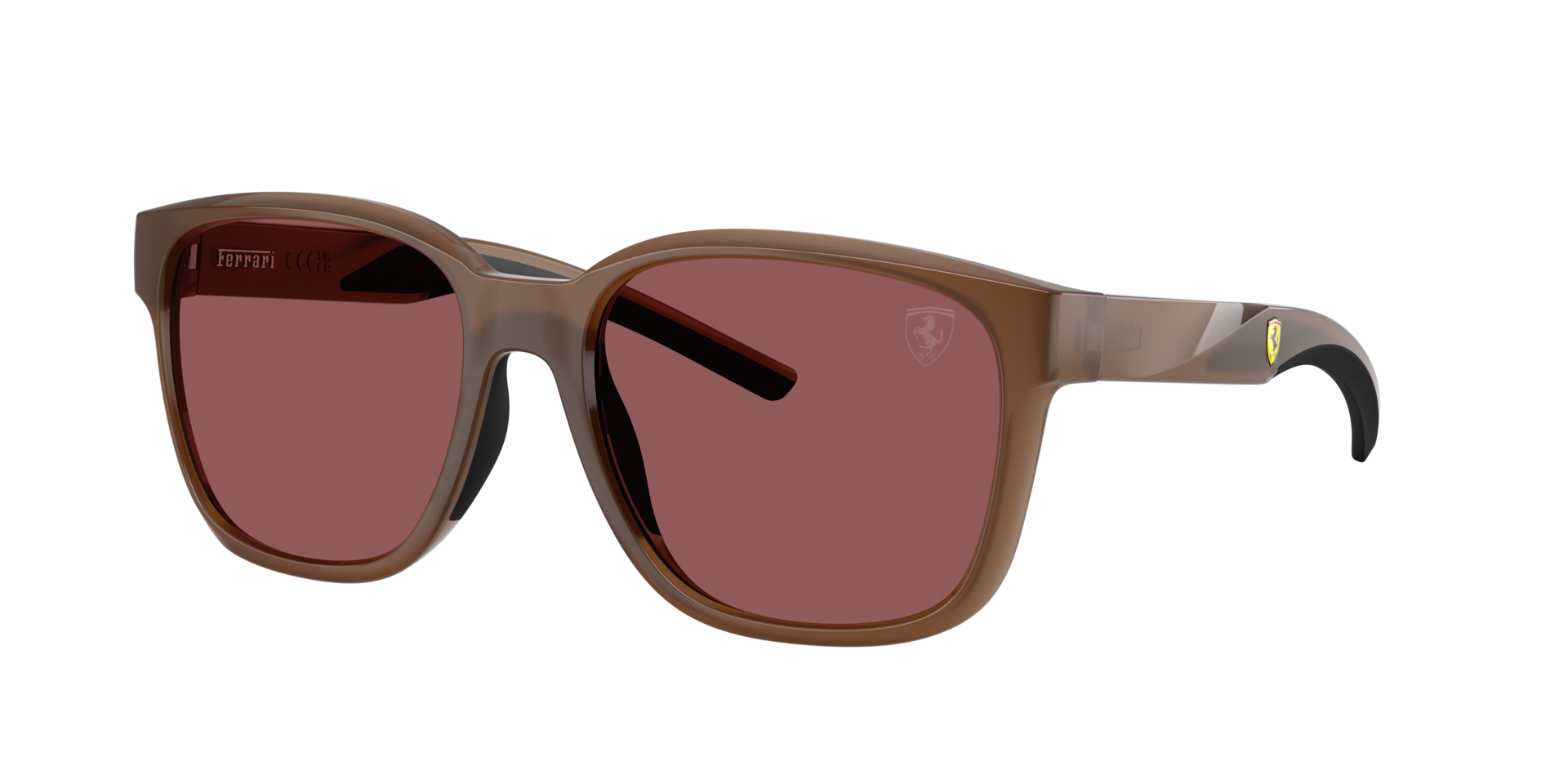 Ferrari Scuderia Unisex Bordeaux Fz6019d 537/1E Sunglasses Injected Brown Squared Normal - Image 2
