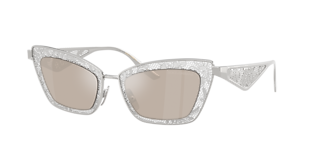 Dolce & Gabbana DG2333B 05/87 Sunglasses Silver with White Stone Shield Frame Dolce & Gabbana DG 2333B 05/8V main image 2
