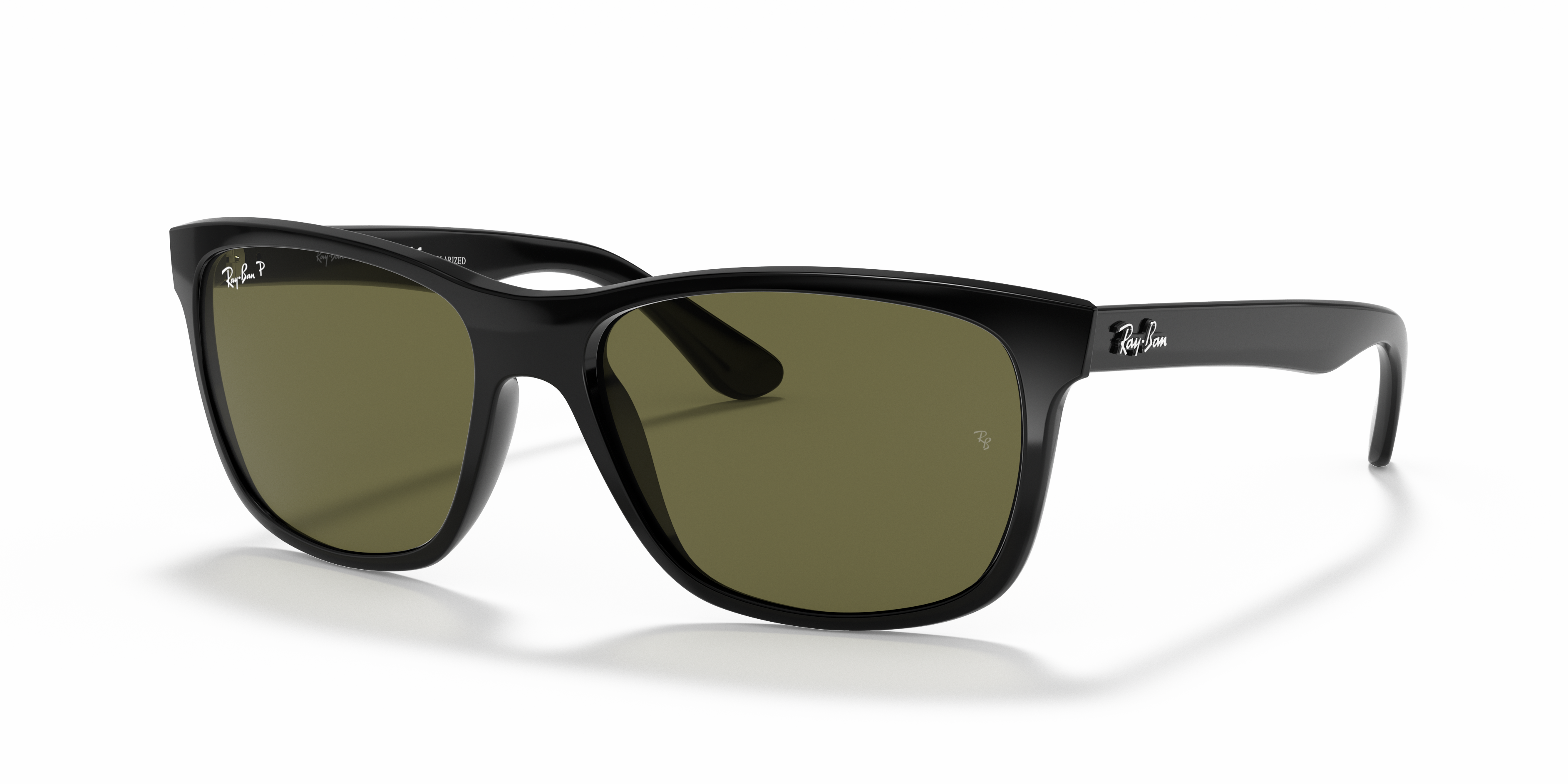 Ray-Ban RB4181 M (57 - 16) with Green lenses and Black frame