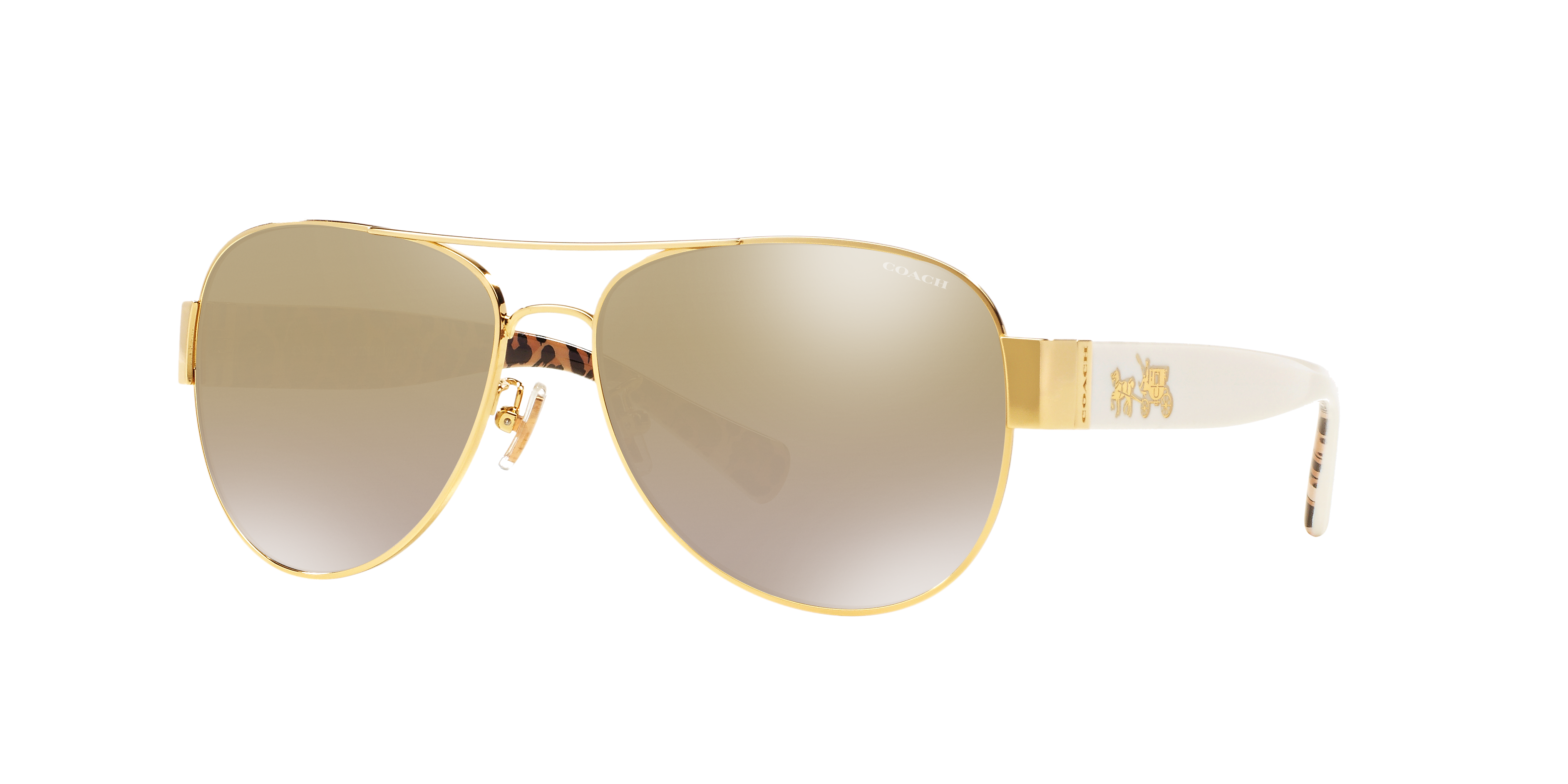 Coach Woman Sunglass L138 -  Frame color: Gold, Lens color: Gold Flash Gradient