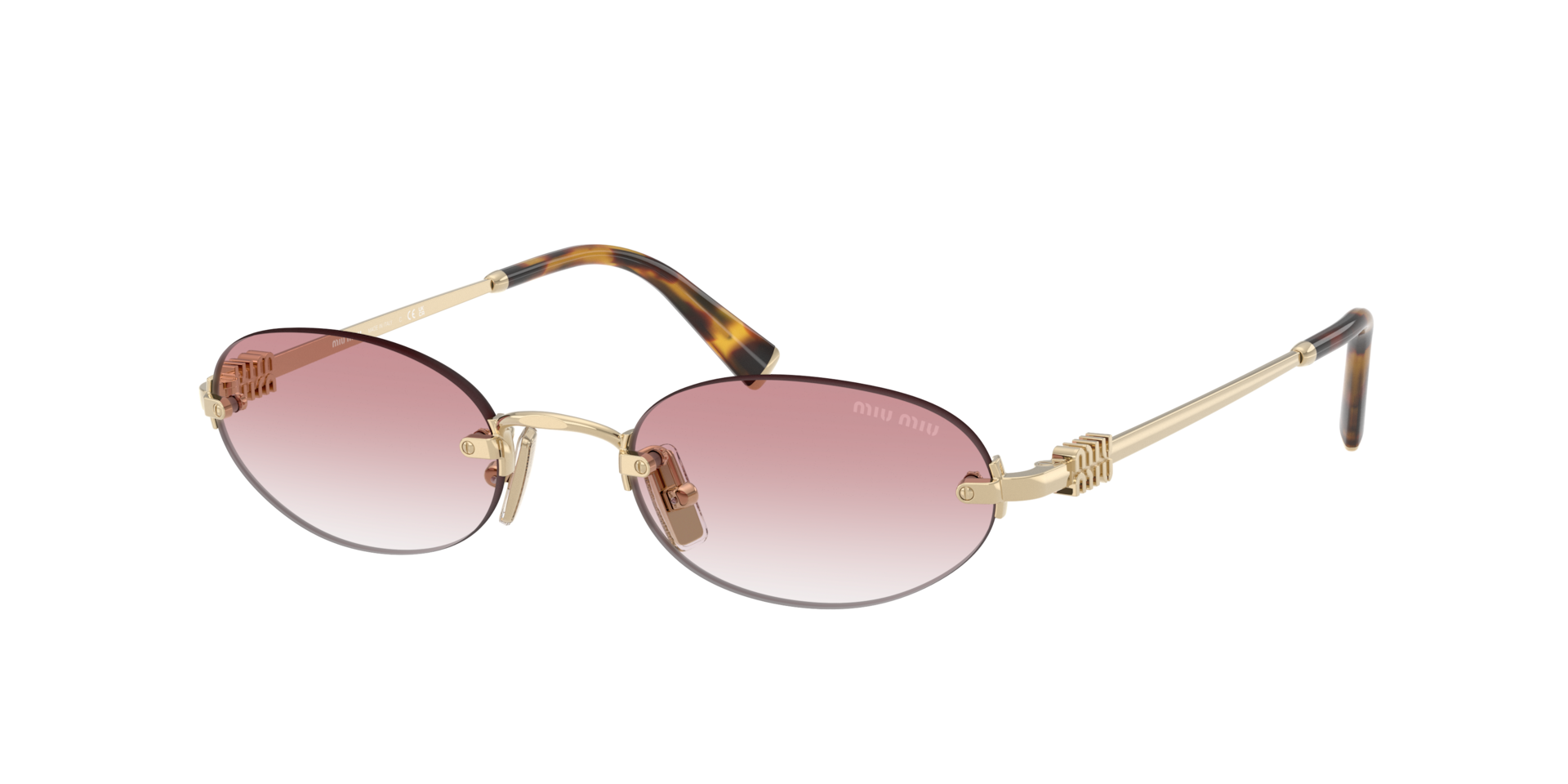 Miu Miu MU A54S S (51 - 20) with Pink lenses and Gold frame