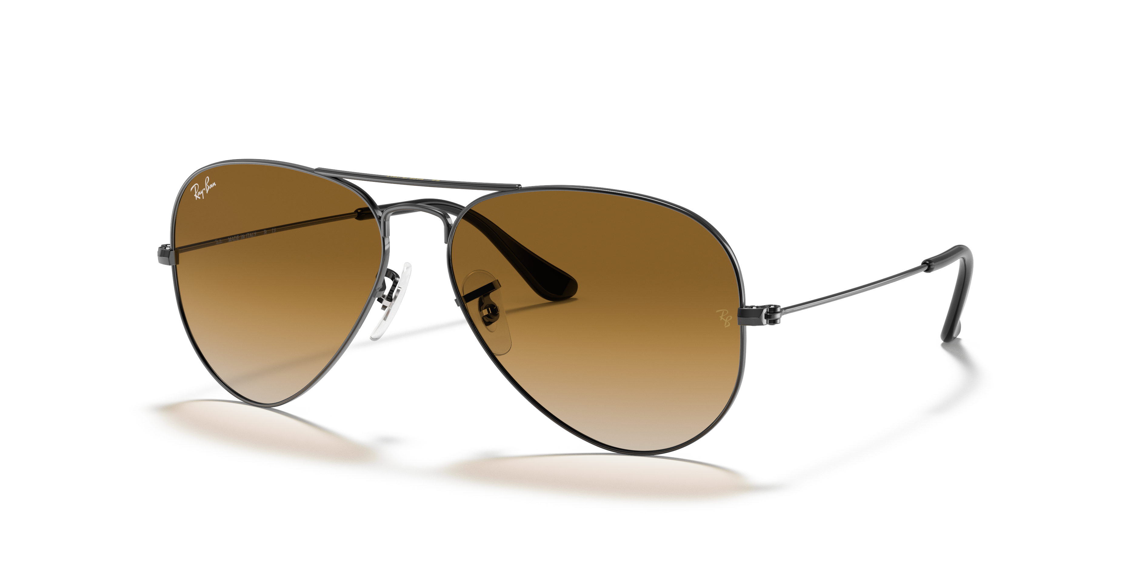 Ray-Ban Aviator Gradient XL (58 - 14) with Brown lenses and Grey