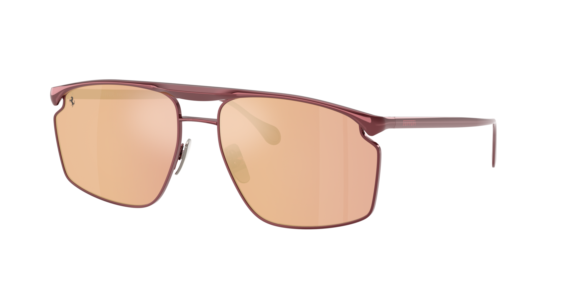 Ferrari Homme Sunglass FH1017 - Couleur du Monture Bordeaux Couleur de Lentille Effet miroir Or rose 250 €