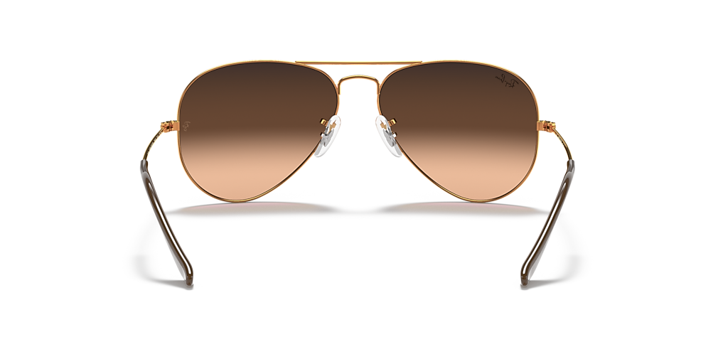 Ray-Ban Aviator Gradient M (55 - 14) with Pink lenses and Beige