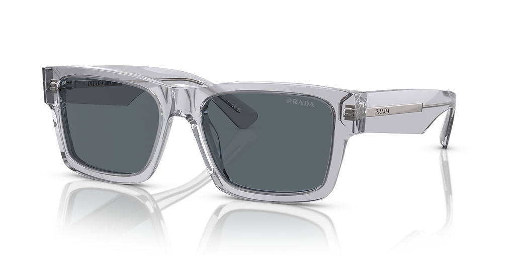 Prada PR 25ZS M (53 - 18) with Blue lenses and Grey frame