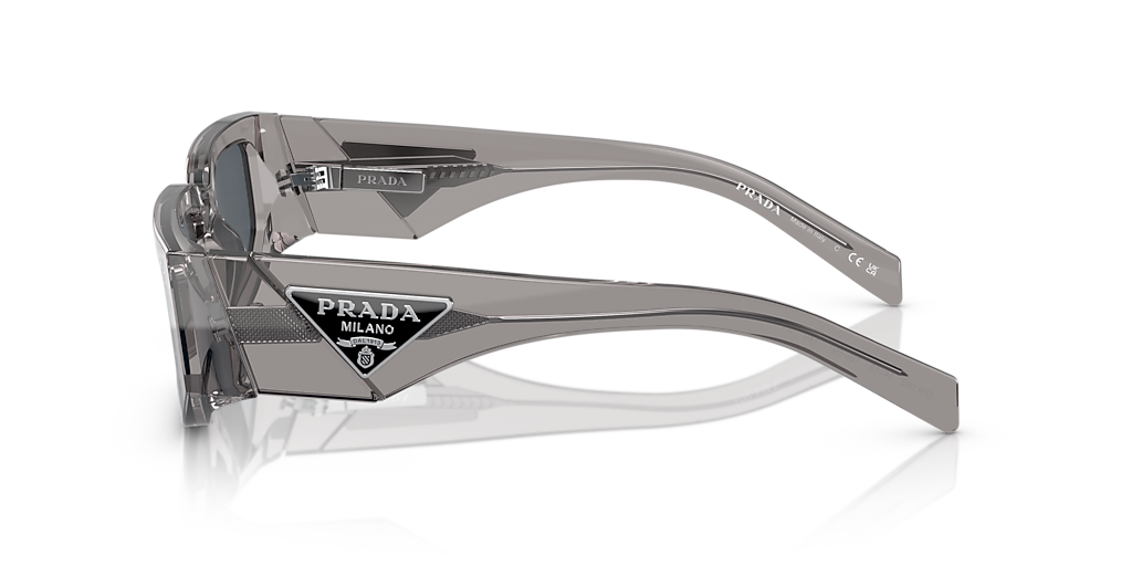 Prada PR 09ZS M (54 - 18) com Lentes Cinza e Armação Cinza