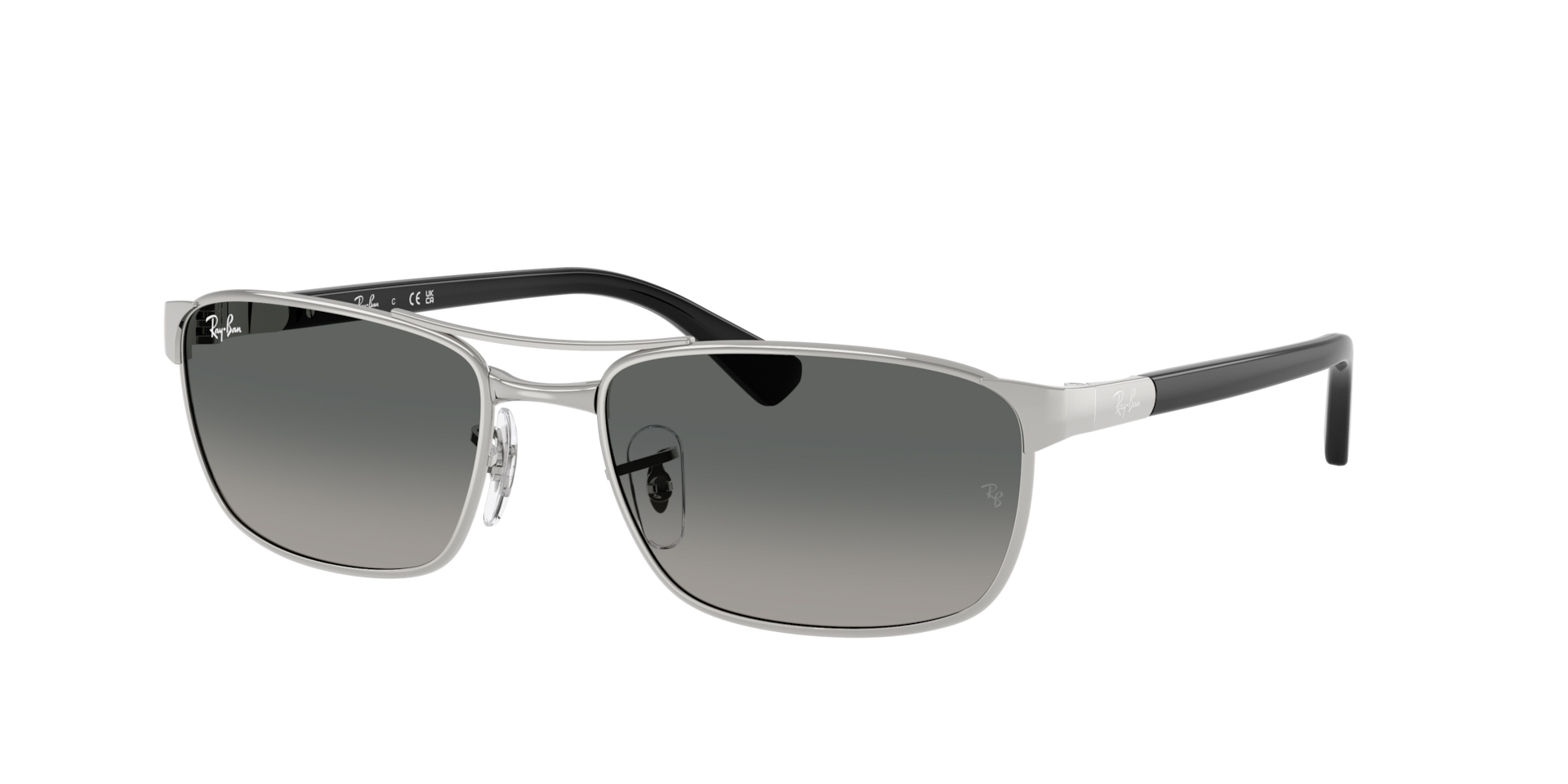 Ray-Ban Unisex Sunglass RB3778 - Couleur du Monture: Argent, Couleur de Lentille: Dégradé Gris