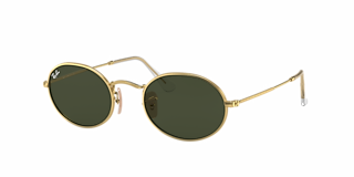 Ray-Ban Round Metal S (50 - 21) with Green lenses and Gold frame