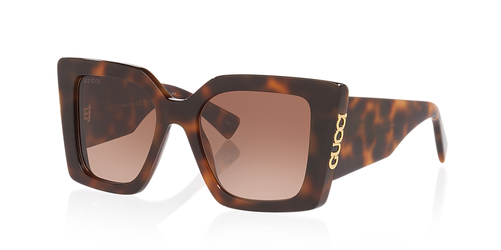Gucci Gg2039S XS (51 - 19) com Lentes Marrom e Armação Tartaruga