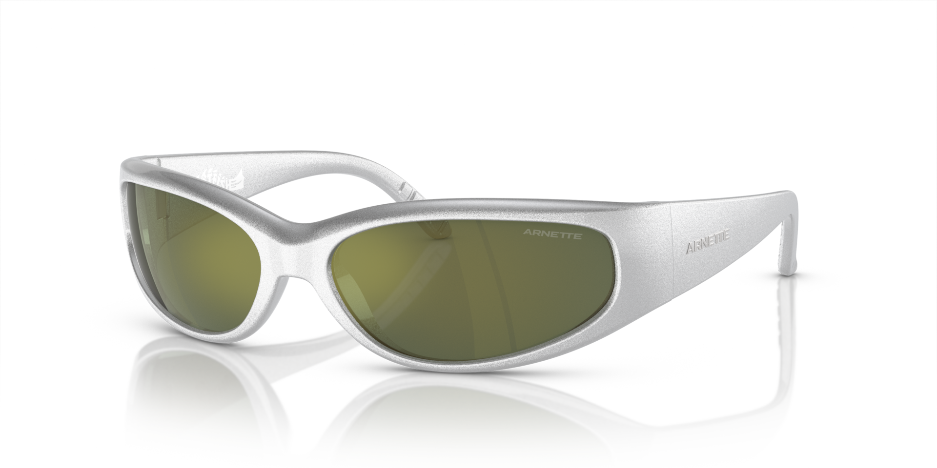 Arnette Catfish L (62 - 16) with Green lenses and Silver frame