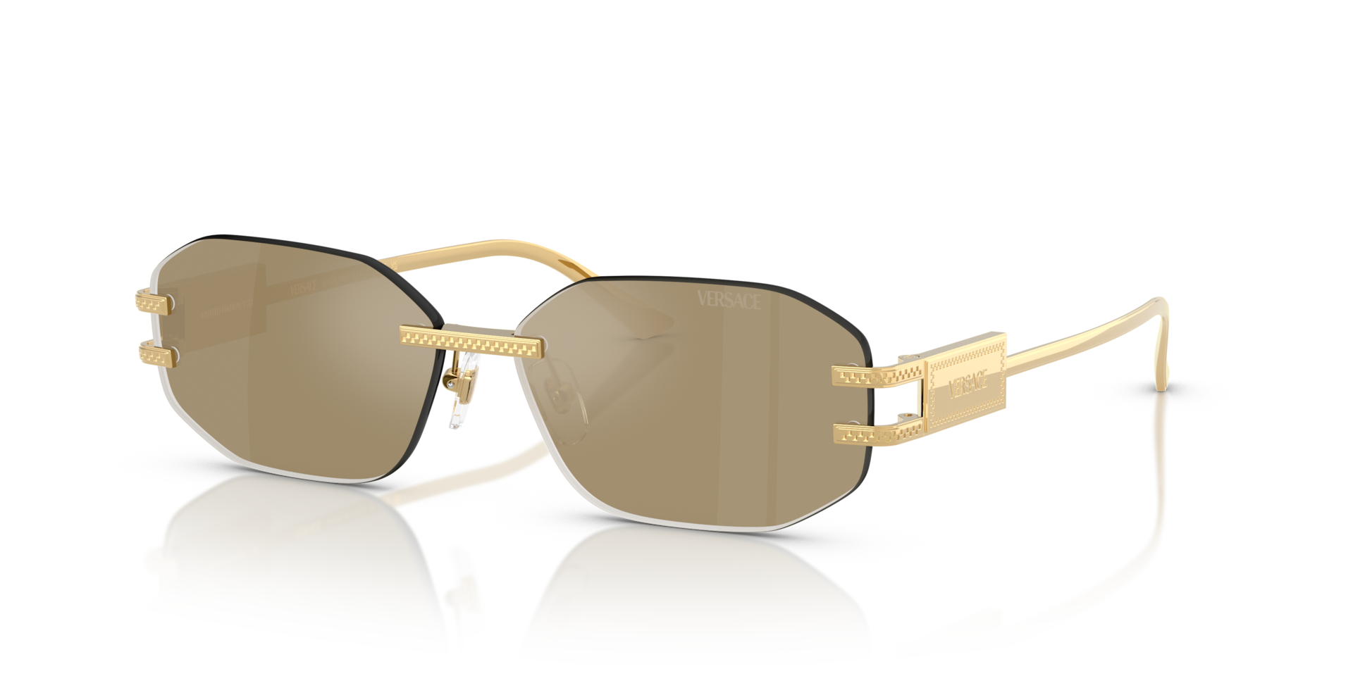 Versace VE2274G M (58 - 13) with Yellow lenses and Gold frame