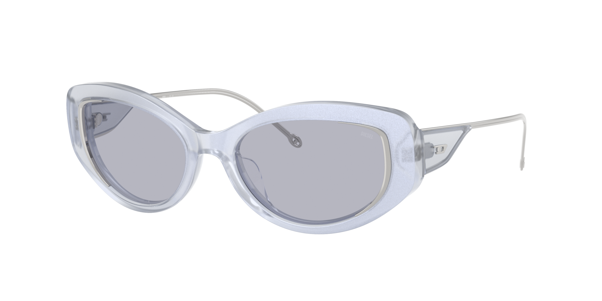 Diesel Woman Sunglass DL2001MU -  Frame color: Shiny Transparent Iridescent, Lens color: Violet