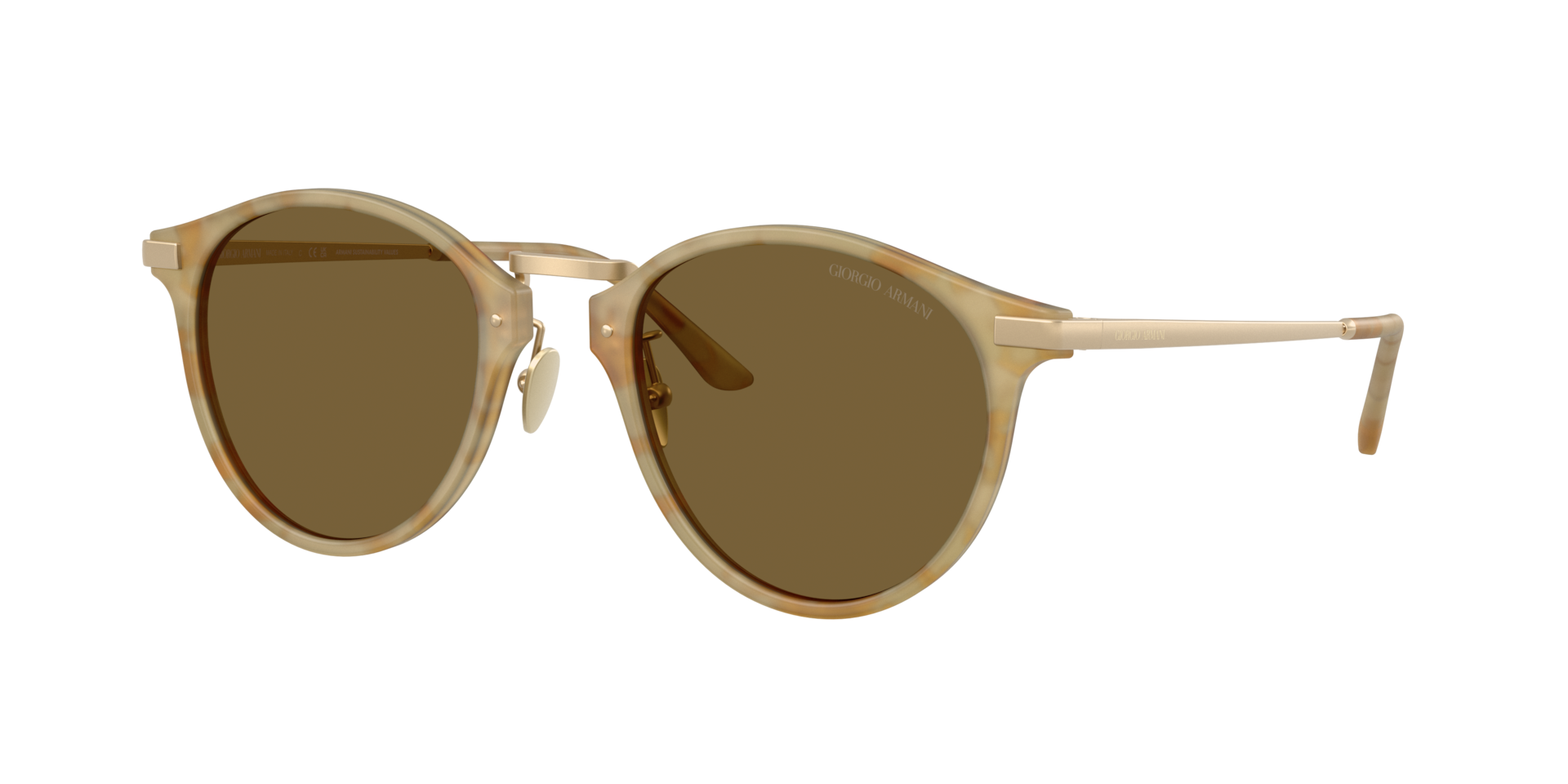 Giorgio Armani Man Sunglass AR8250 -  Frame color: Beige Havana, Lens color: Dark Brown
