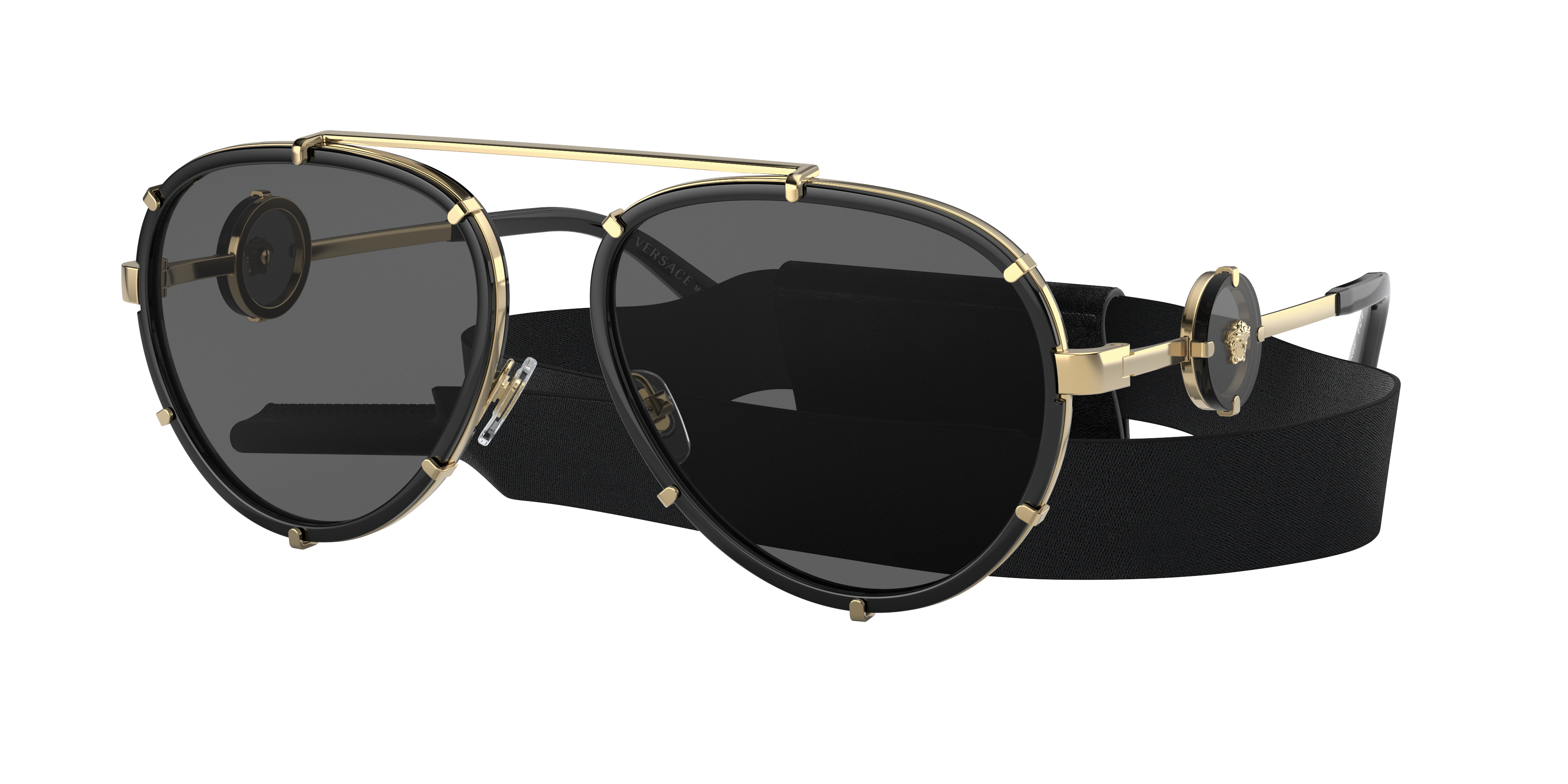 Versace VE2232 XXL (61 - 18) with Grey lenses and Black frame