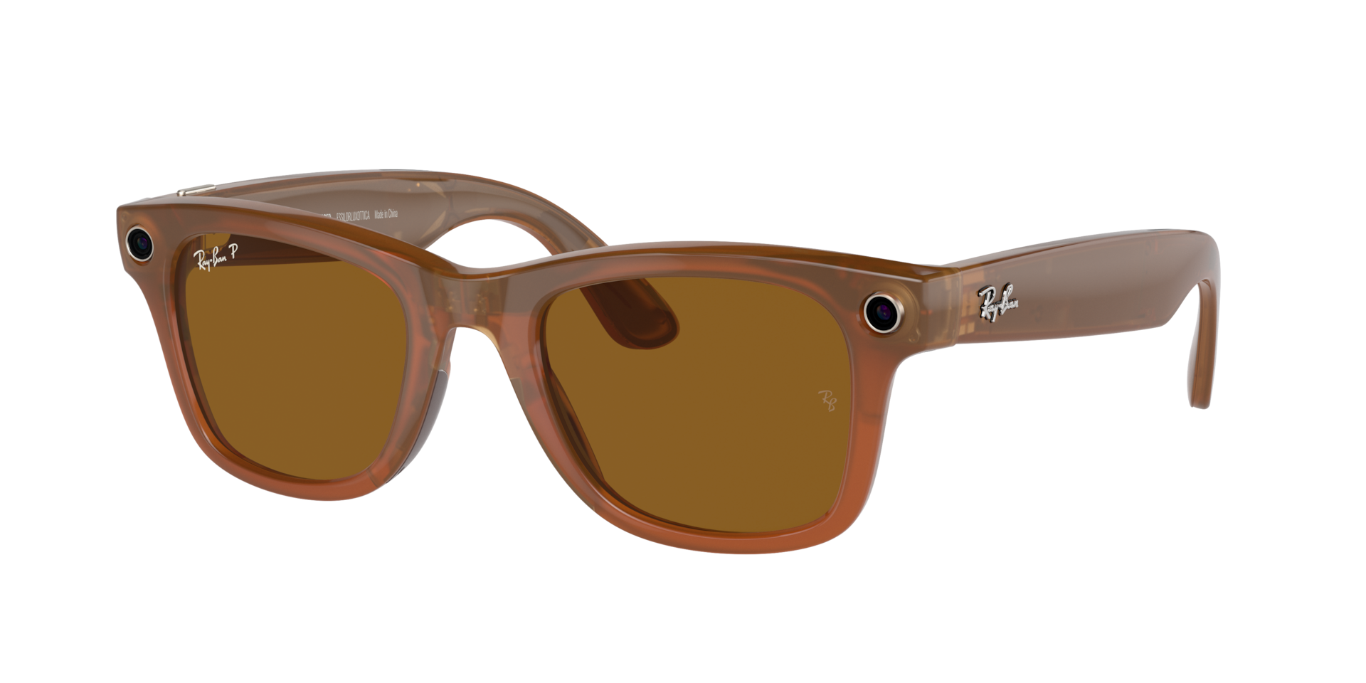RayBan Unisex RayBan Meta Wayfarer Frame color Caramel Lens color Brown Polarized RayBan Unisex RayBan Meta Wayfarer Frame color Caramel Lens color Brown Polarized