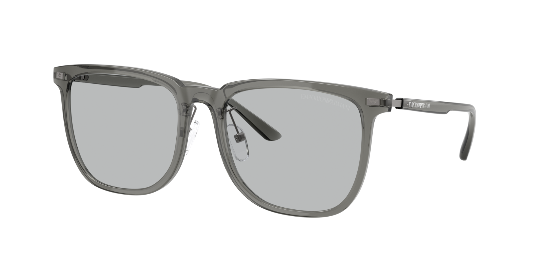 Emporio Armani Unisex Sunglass EA4255D -  Frame color: Shiny Transparent Grey, Lens color: Light Grey