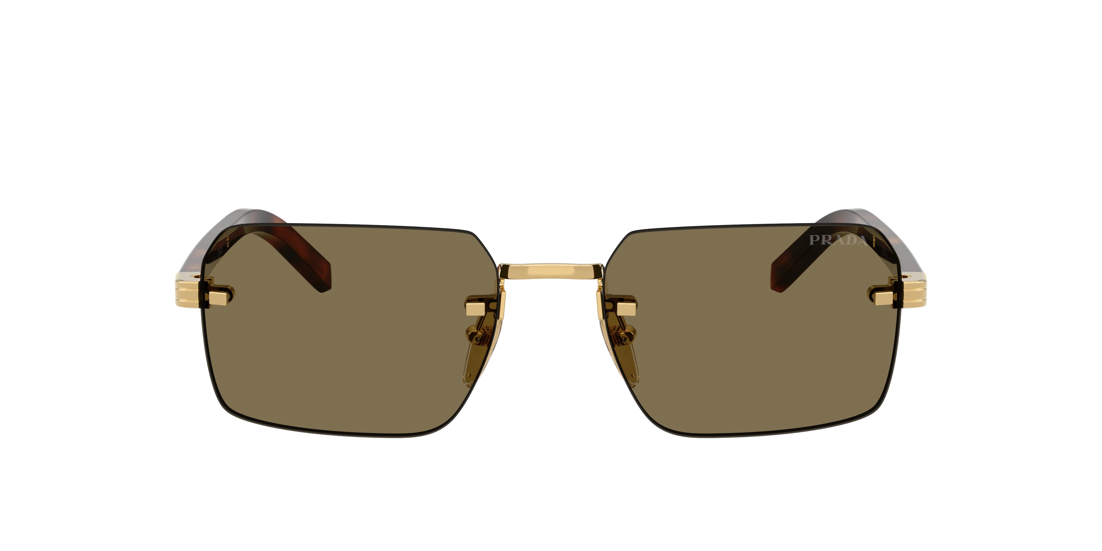 Prada PR D55S S (55 - 19) with Brown lenses and Gold frame