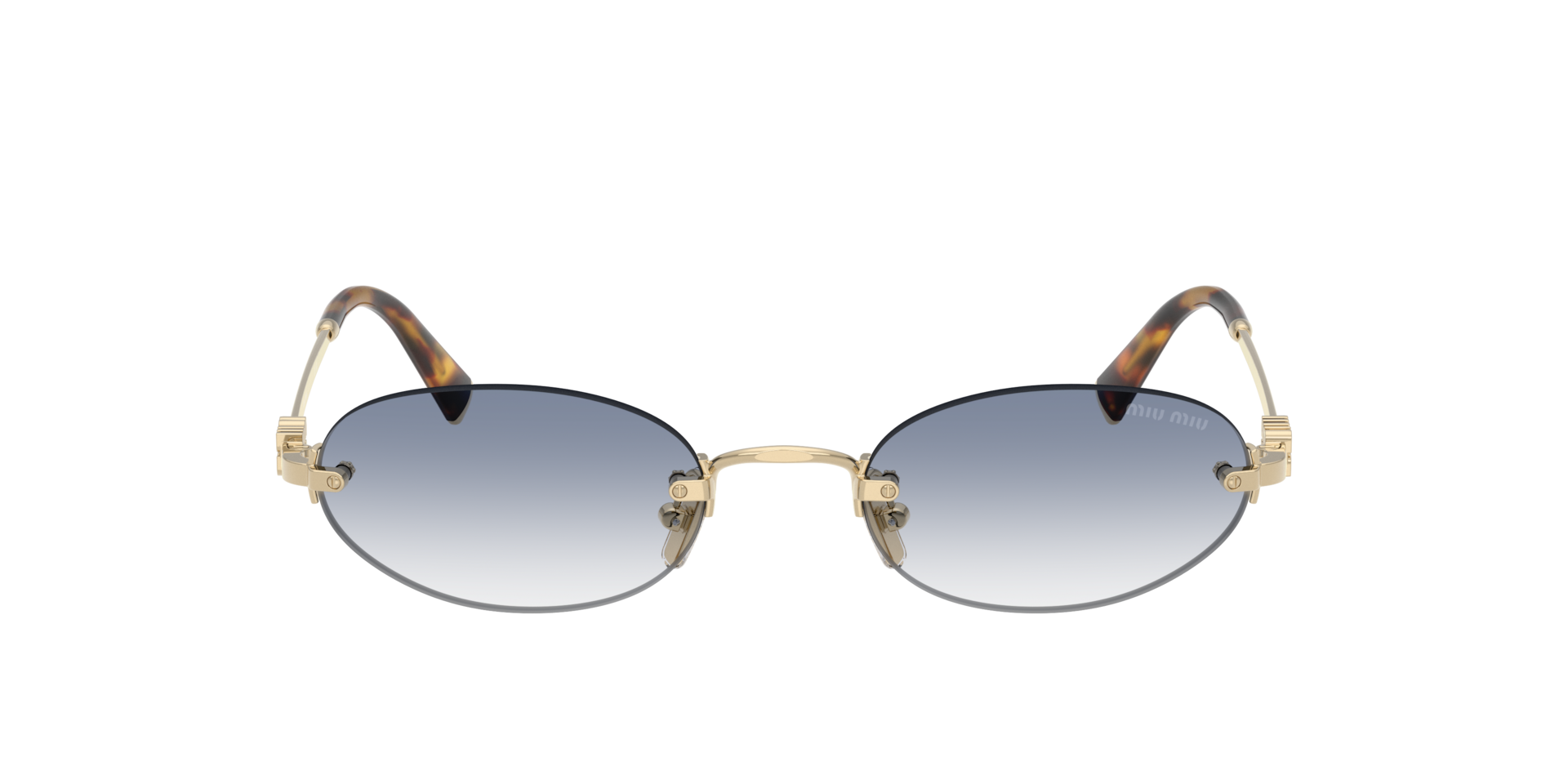 Miu Miu MU A54S S (51 - 20) with Blue lenses and Gold frame