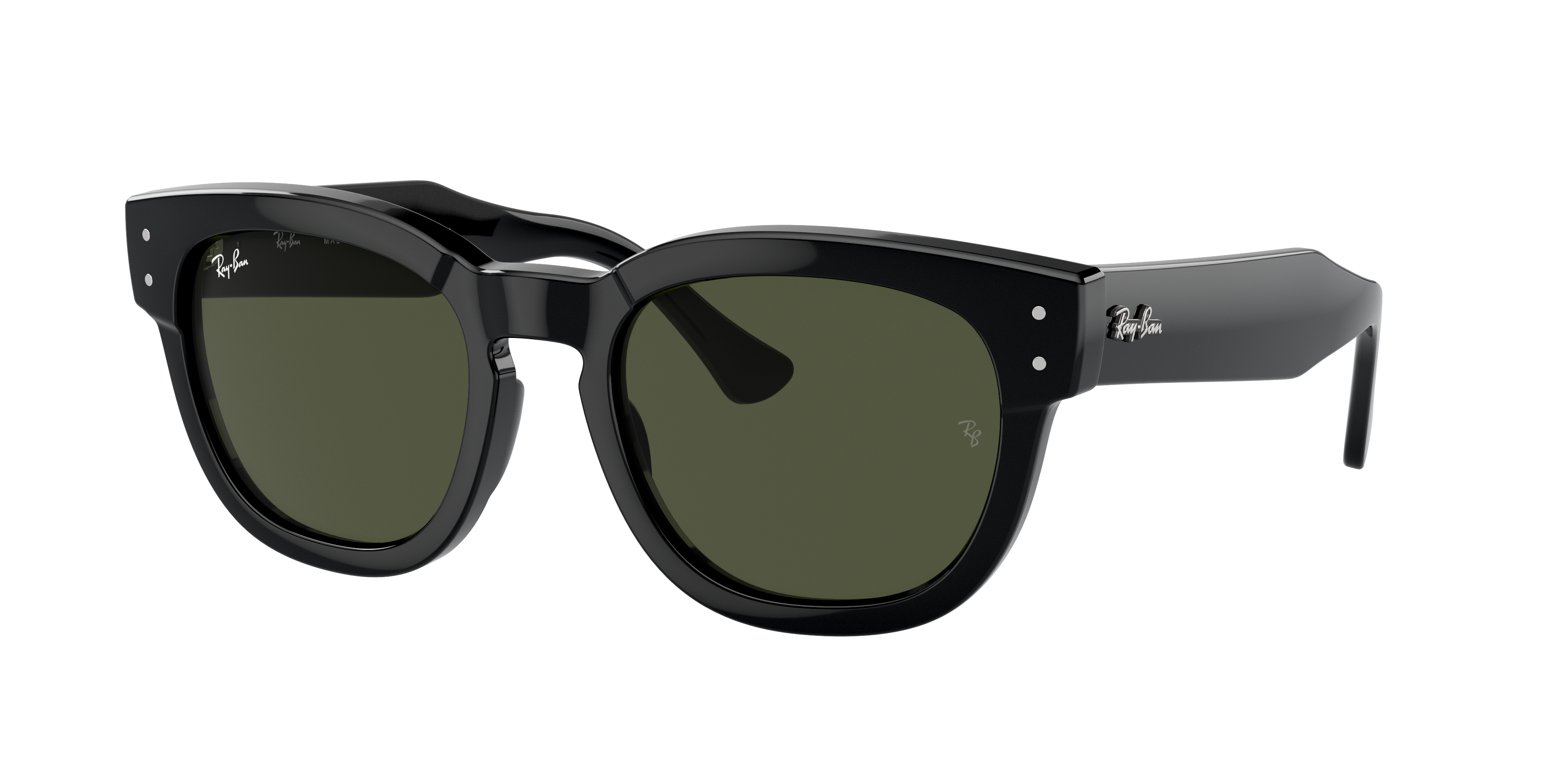 Ray-Ban RB 0298SF MEGA HAWKEYE ブラック Ray-Ban Mega Hawkeye L (53 - 21) with Green lenses and Black frame