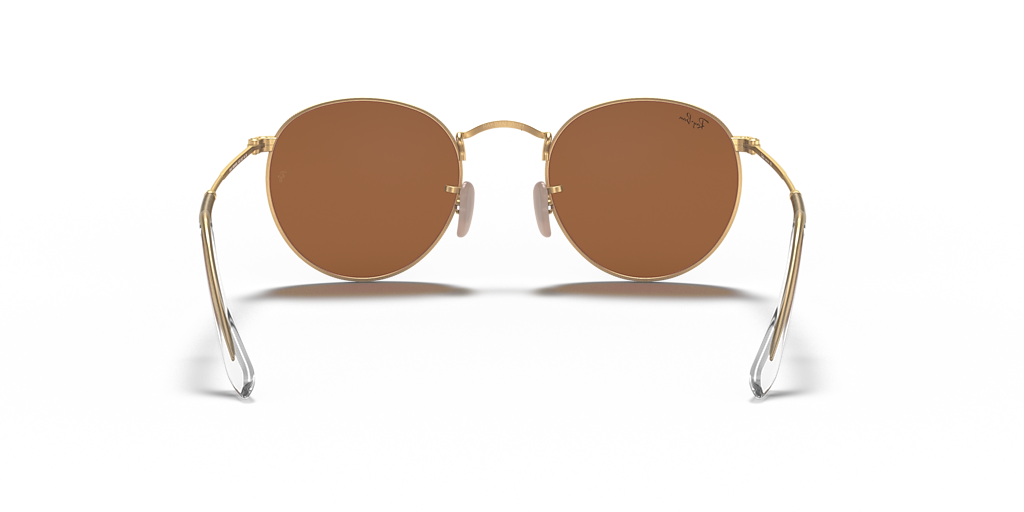 Ray-Ban Round Flash Lenses L (53 - 21) with Brown lenses and Gold