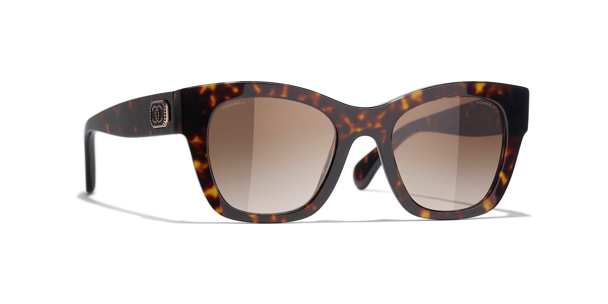 Chanel Woman Sunglass Square Sunglasses CH5478 -  Frame color: Dark Tortoise, Lens color: Brown