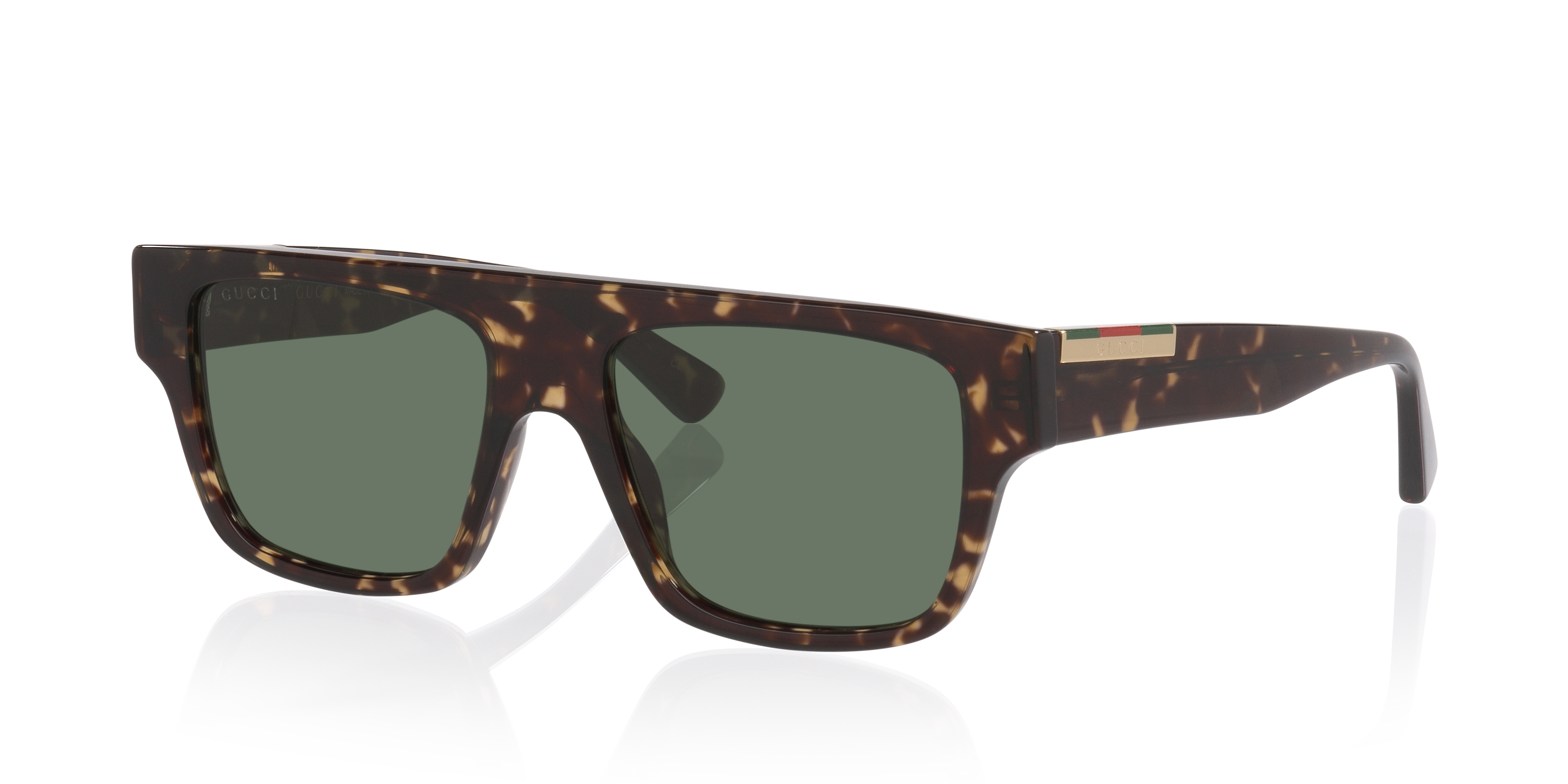 Gucci GG1960S L (53 - 17) with Green lenses and Tortoise frame
