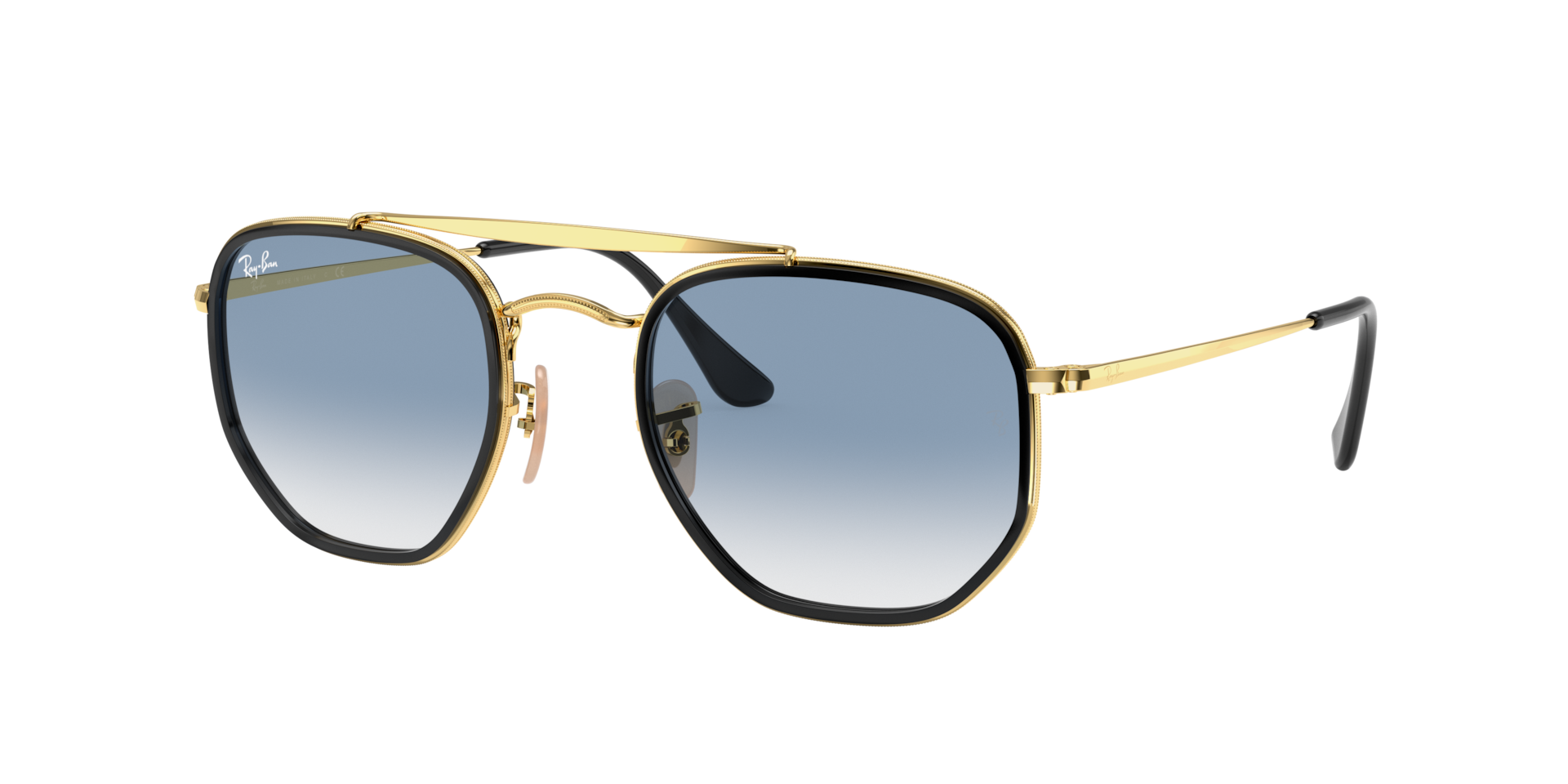 Ray-Ban Unisex Sunglass Marshal II -  Framekleur: Arista goud, Lenskleur: Lichtblauw gradiënt