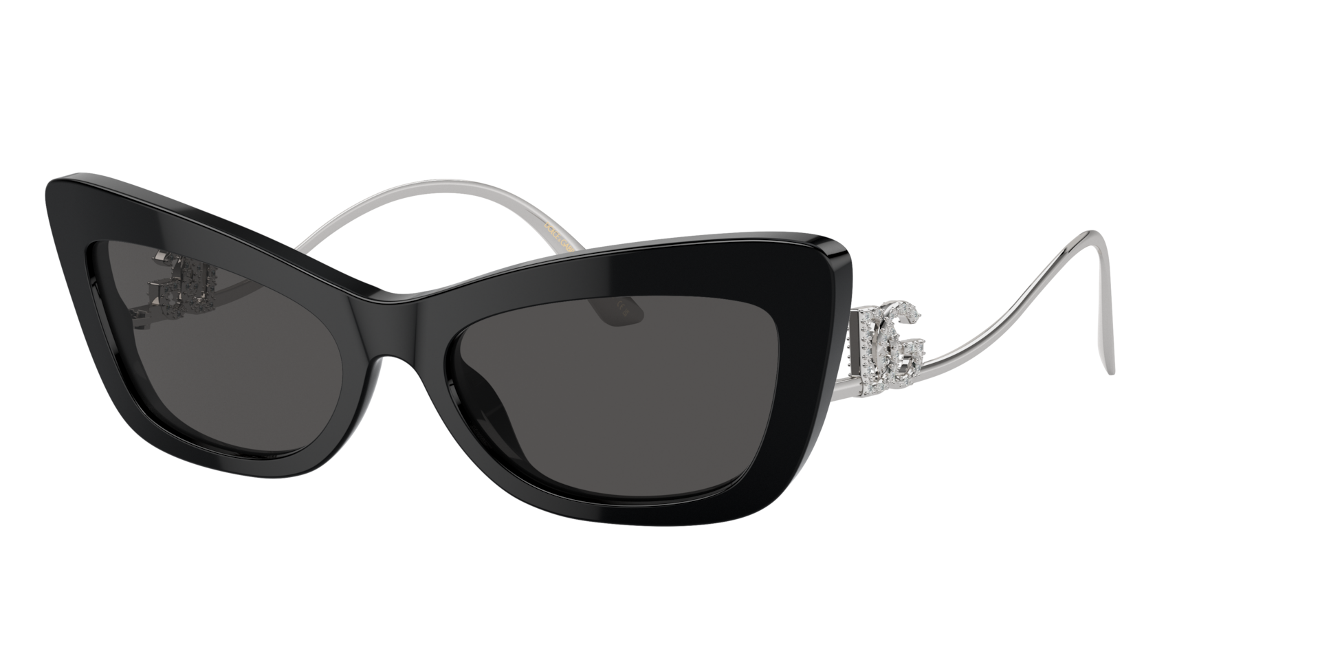 Dolce&Gabbana Frau Sunglass DG4467B - Rahmenfarbe: Schwarz, Linsenfarbe: Dunkelgrau