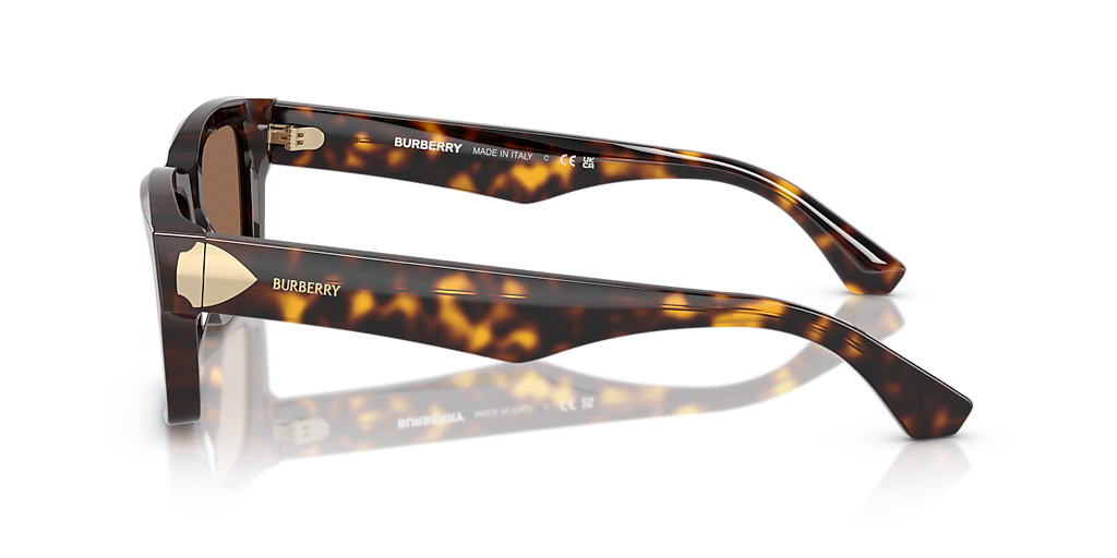 Burberry Square Tortoise Sunglasses B4443-F Brown Lens 55mm 3002/73 Burberry BE4443 Brown, Tortoise frame with dark brown lenses  main image 3