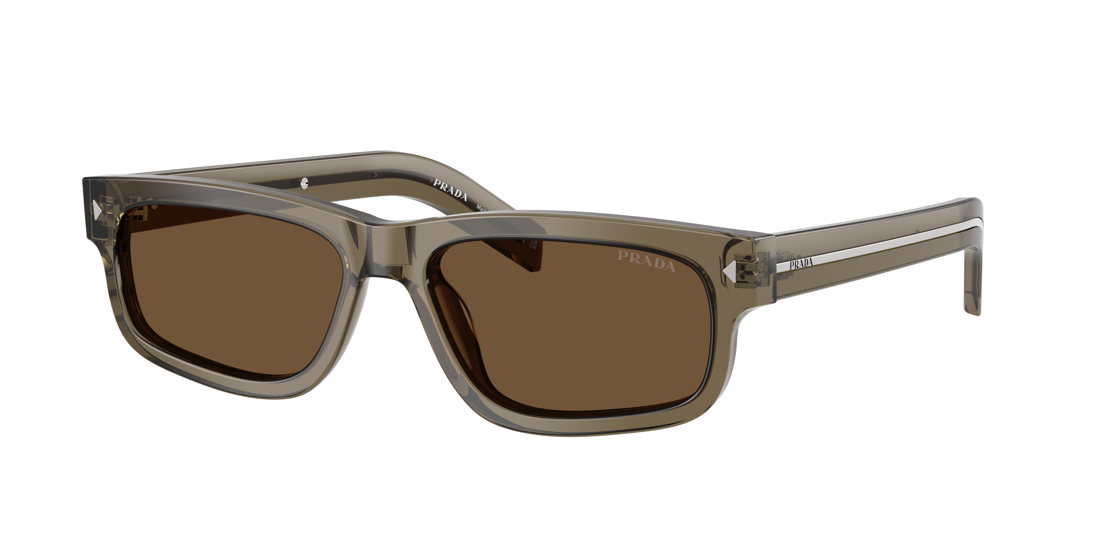 PRADAサングラスSPR B11 ブラウン Prada PR B11S M (55 - 17) with Brown lenses and Beige frame