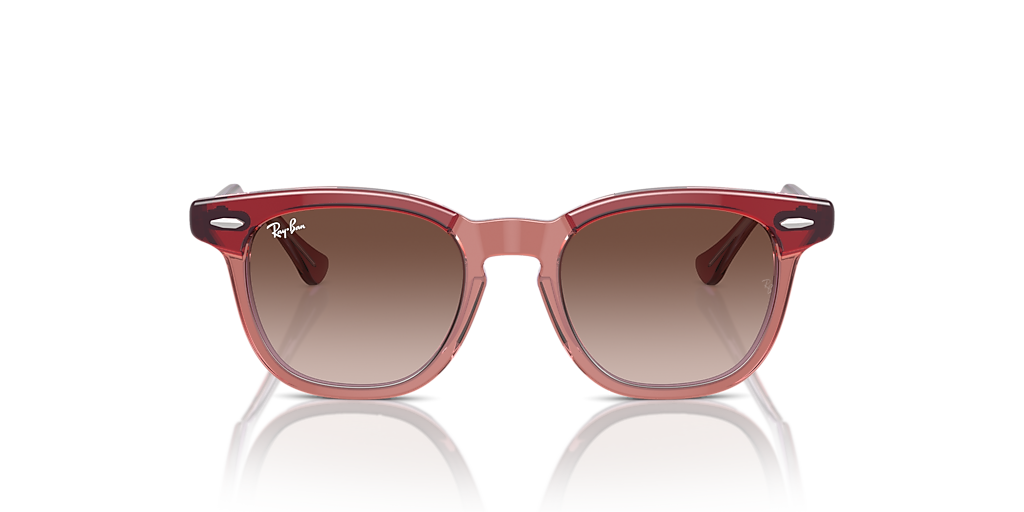 Ray-Ban RB9098S Kids S (45 - 18) with Brown lenses and Red frame