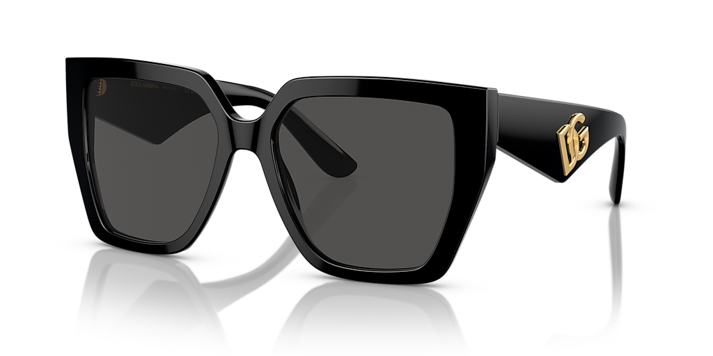 Dolce&Gabbana DG4438 M (55 - 17) com Lentes Cinza e Armação Preto