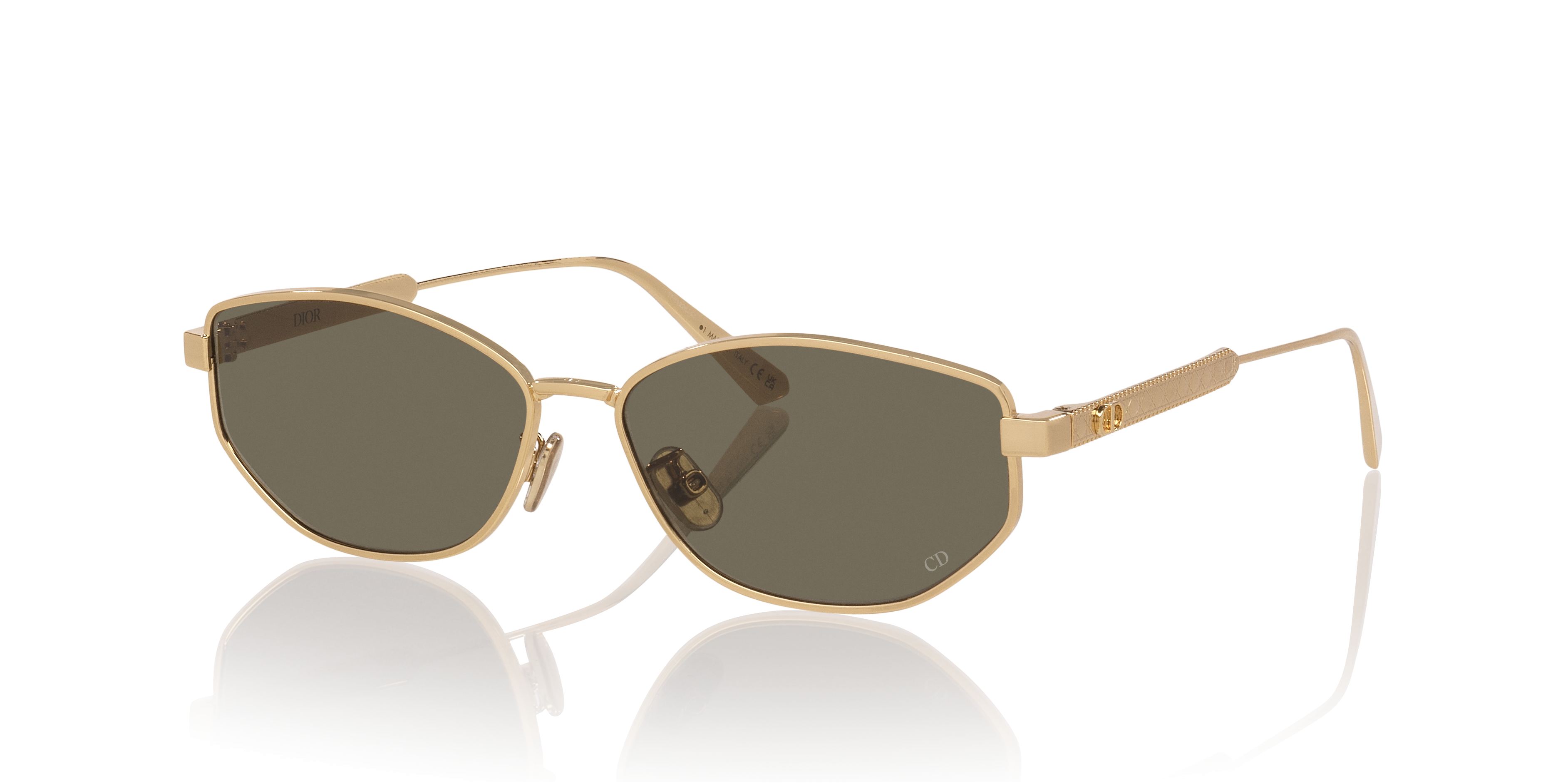 DIOR Diorcannage B1U S (57 - 14) with Green lenses and Gold frame