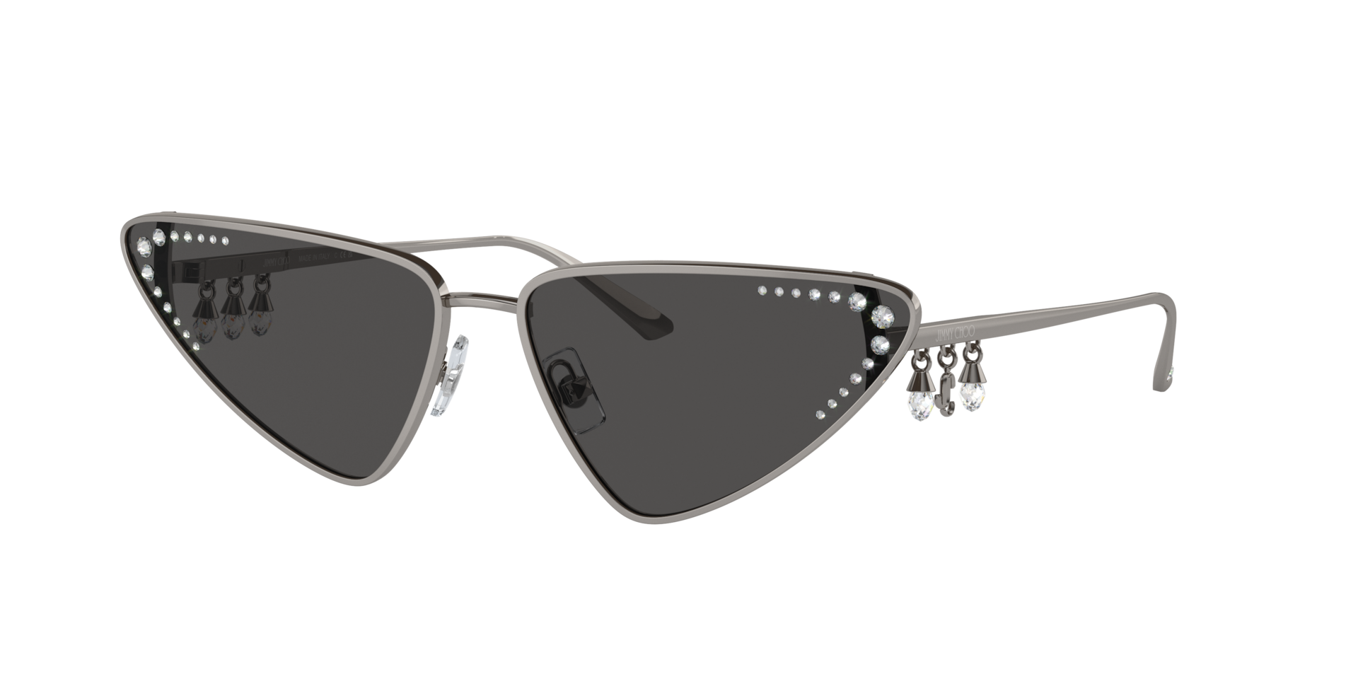 Jimmy Choo Femme Sunglass JC4001B - Couleur du Monture: Gunmetal, Couleur de Lentille: Gris foncé