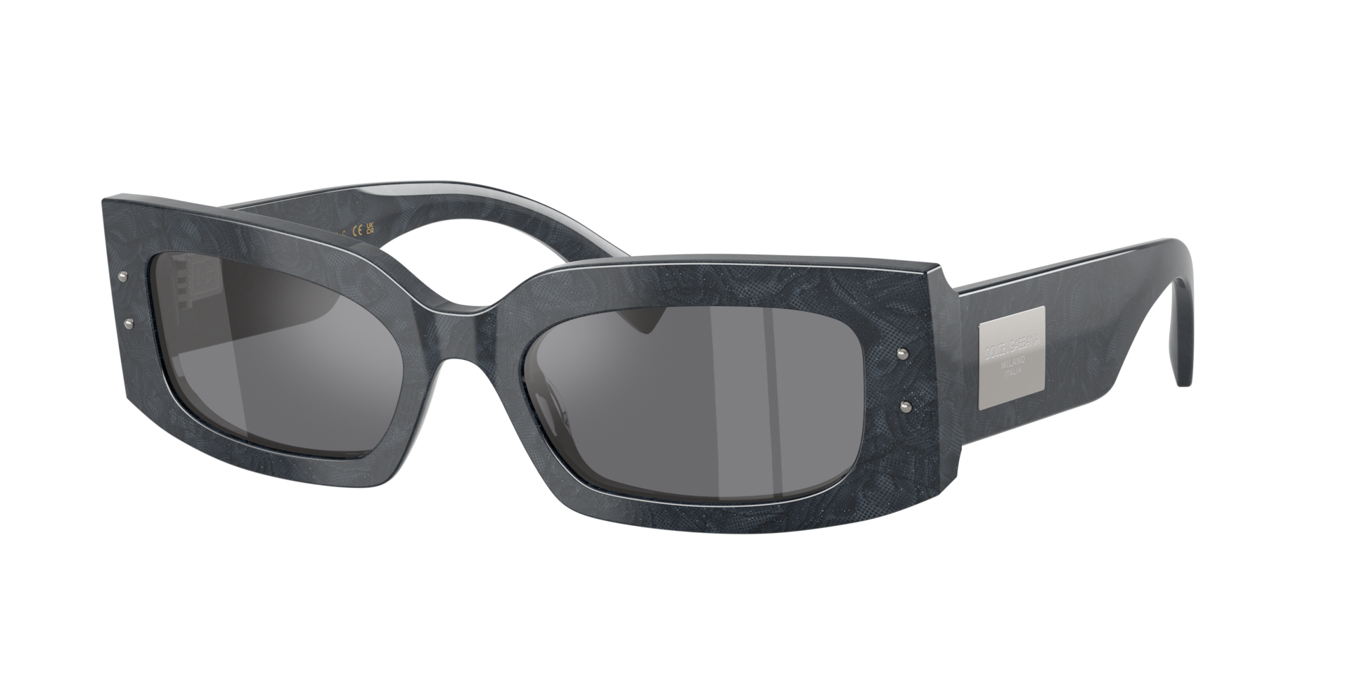 Dolce&Gabbana Frau Sunglass DG4479 - Rahmenfarbe: Grau Spitze, Linsenfarbe: Dunkelgrau Flash Silber