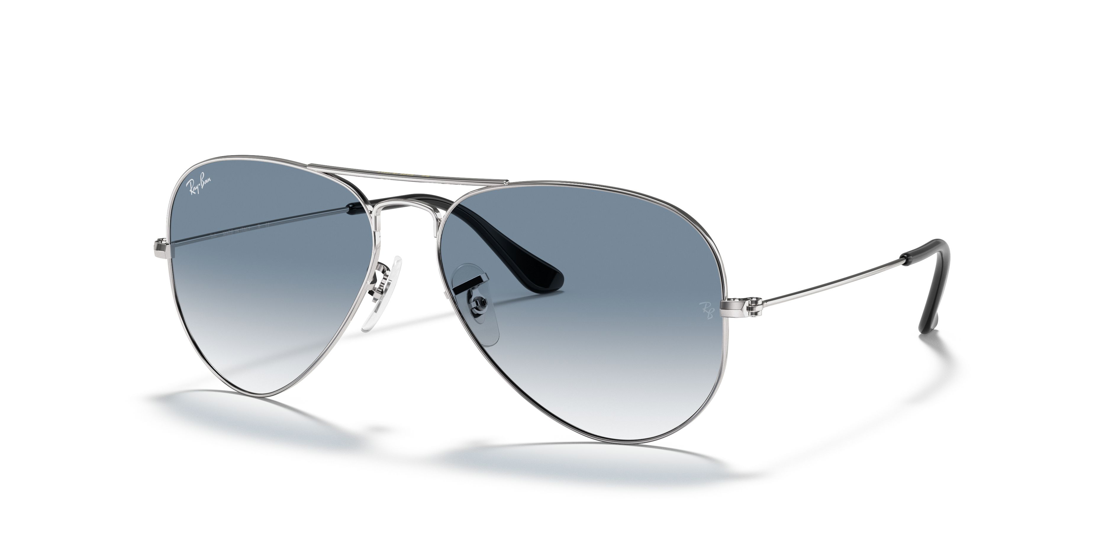 Ray-Ban Aviator Gradient XL (58 - 14) with Blue lenses and Silver