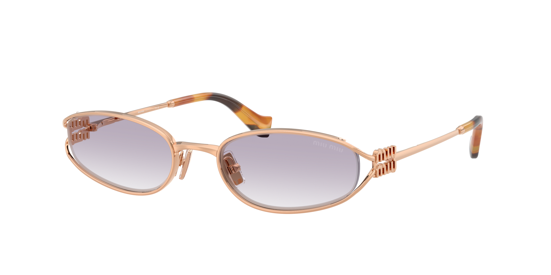 Miu Miu Woman Sunglass MU C51S -  Frame color: Rose Gold, Lens color: Clear Gradient Dark Grey