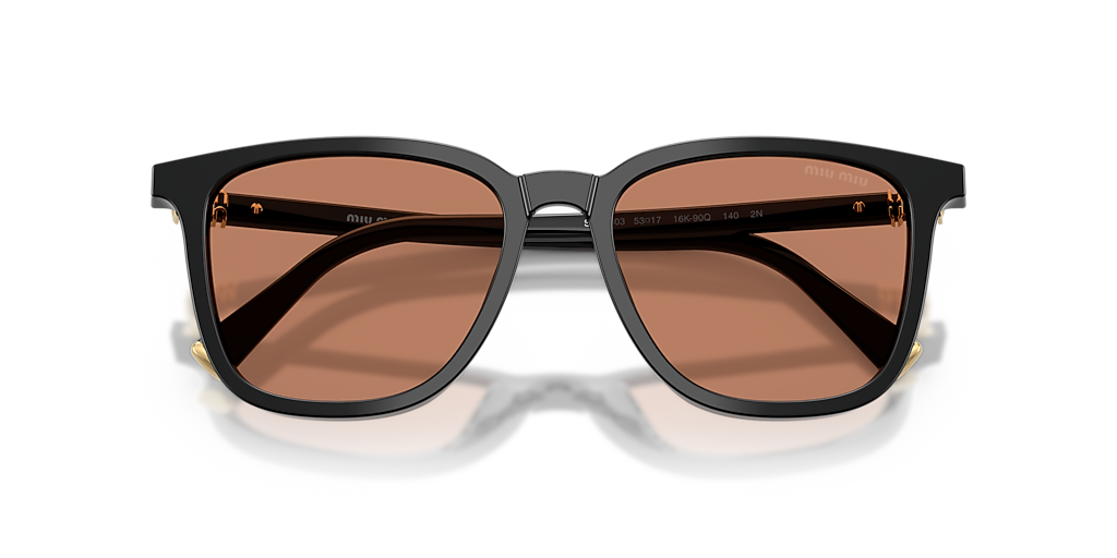 Miu Miu Black Frame Sunglasses with Brown Lenses Miu Miu Sunglasses – Black Frame / Gradient Brown Lenses  main image 3