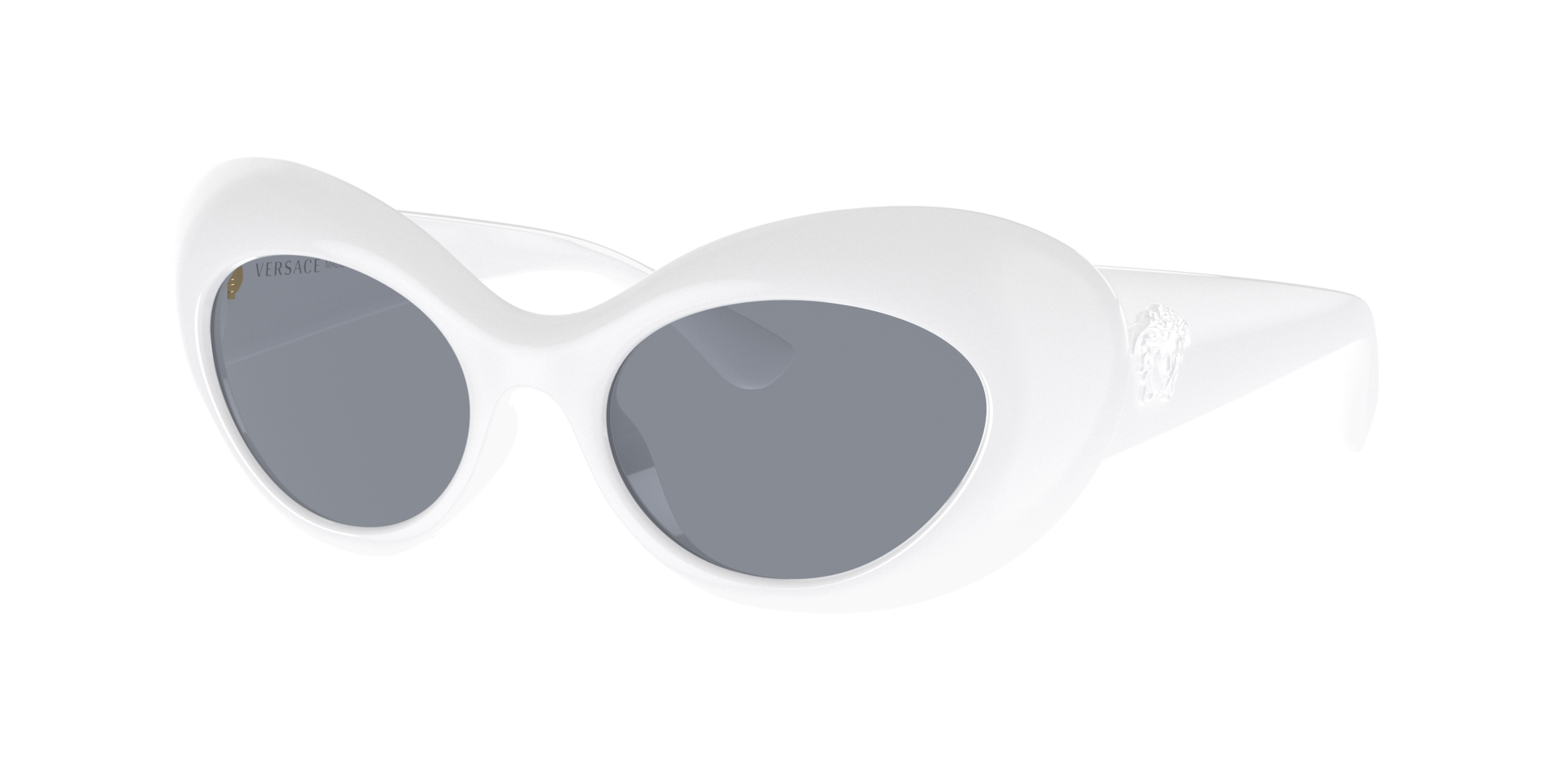 Versace Frau Sunglass VE4456U - Rahmenfarbe: Weiß, Linsenfarbe: Grau
