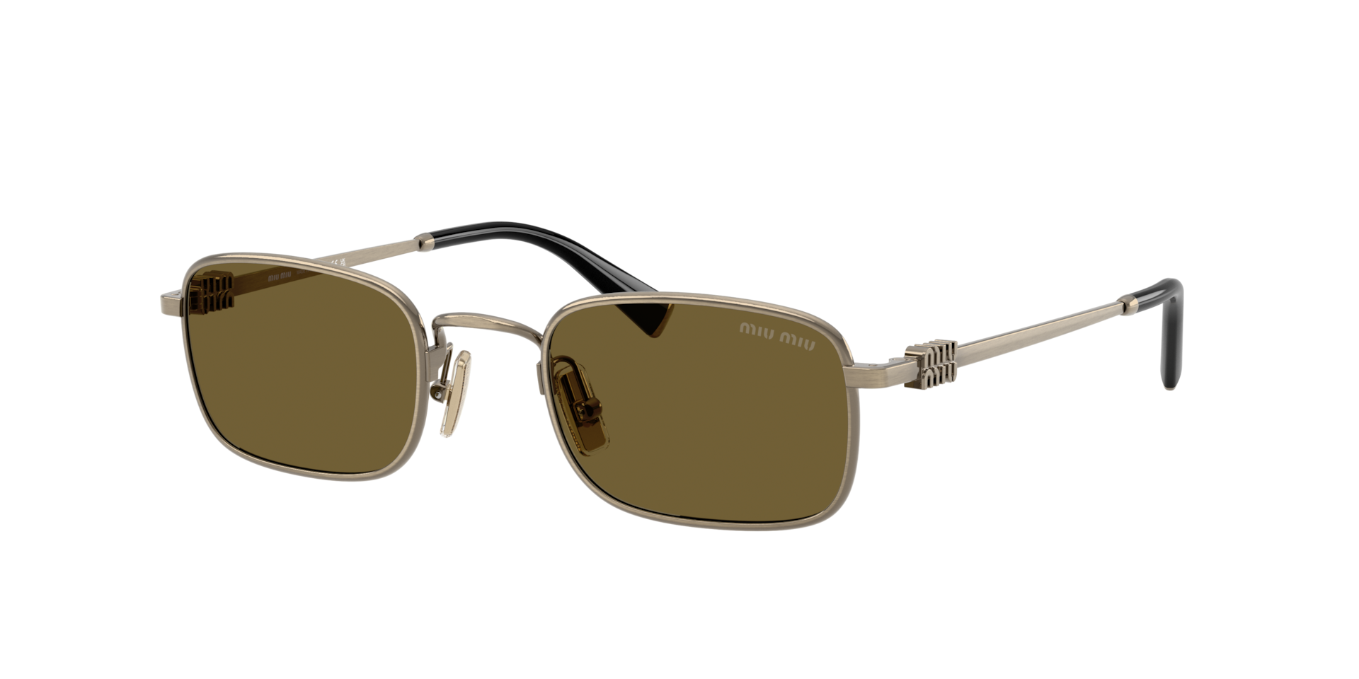 Miu Miu Femme Sunglass MU A53S - Couleur du Monture Old Gold Couleur de Lentille Marron fonc 259 €