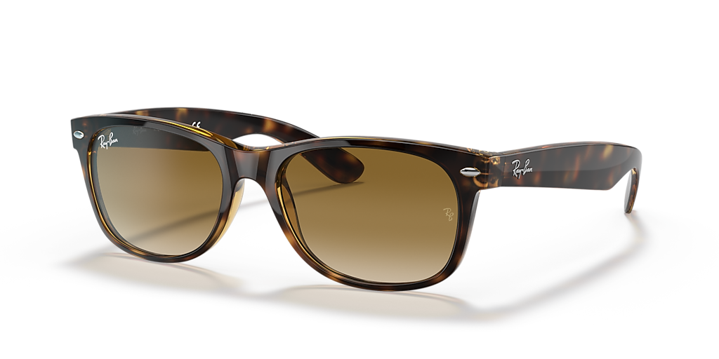 美品 Ray-Ban ORB2132F NEW WAYFARER 58口18 Ray-Ban New Wayfarer Classic XL (58 - 18) with Brown lenses and