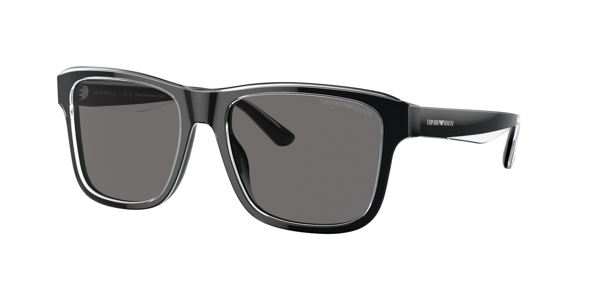 Emporio Armani Homme Sunglass EA4208 - Couleur du Monture Noir brillantcristal suprieur Couleur de Lentille Gris fonc Polaris 89 €