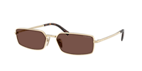 Prada PR A60S XL (59 - 16) with Brown lenses and Gold frame
